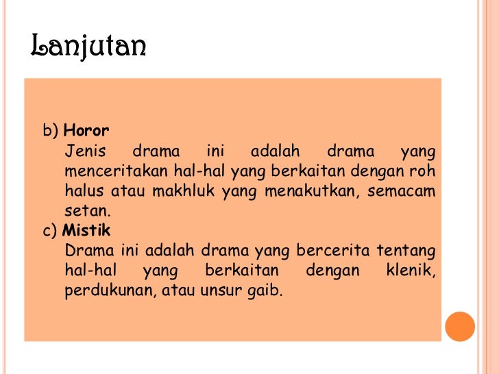 Jenis-jenis drama Jenis-jenis drama