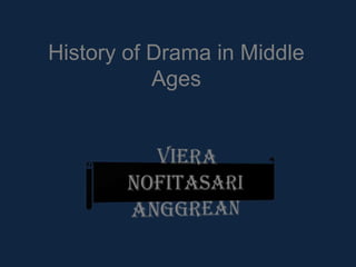 History of Drama in Middle
           Ages
 