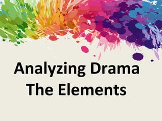 Analyzing Drama
The Elements
 