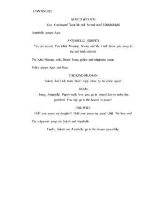 Cheating Death Script Drama Horror Comedy Script | DOCX