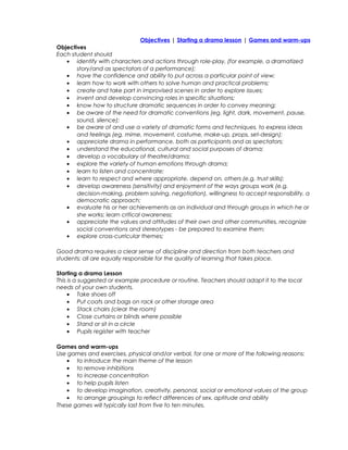 Drama techniques and activities 46 pages | DOC