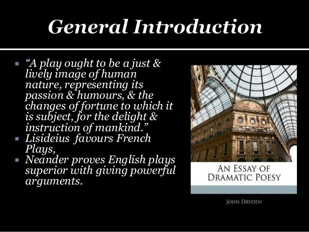 an essay of dramatic poesy