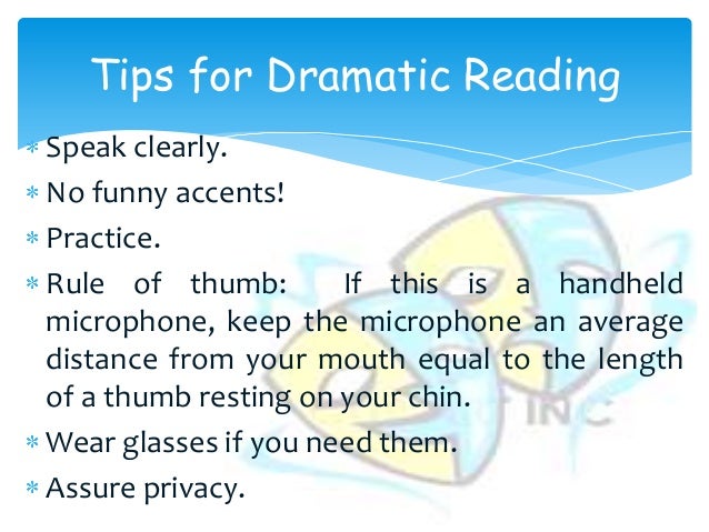 dramatic reading simple meaning