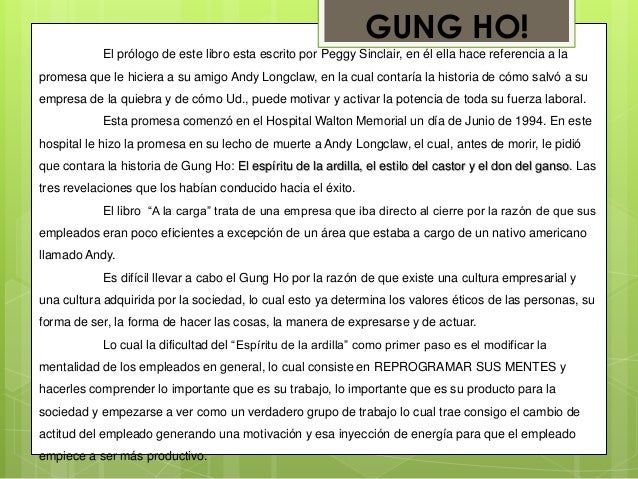 RESOLUCION DE CONFLICTOS, GUNG HO/DRAMATIZACION