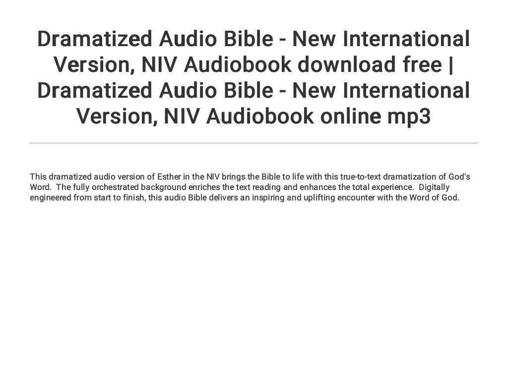 download audio bible niv free mp3