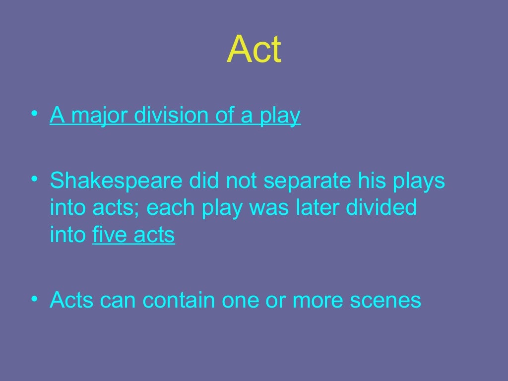 Drama vocabulary