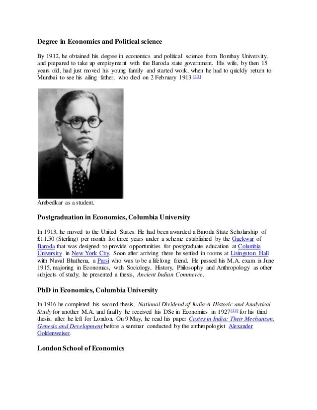 thesis of dr br ambedkar