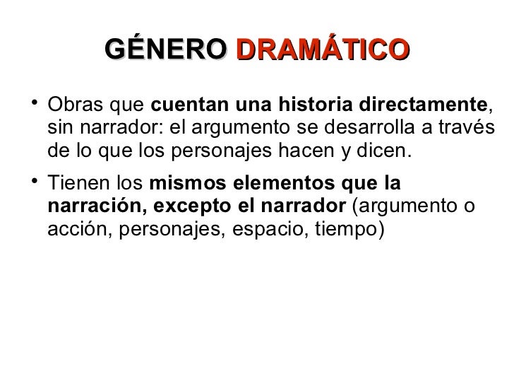 El género dramático o teatro