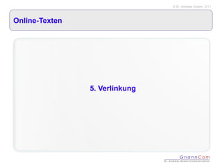 Online-Texten 5. Verlinkung 