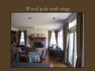 Wood pole with rings 