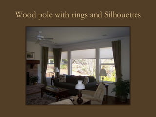 Wood pole with rings and Silhouettes 