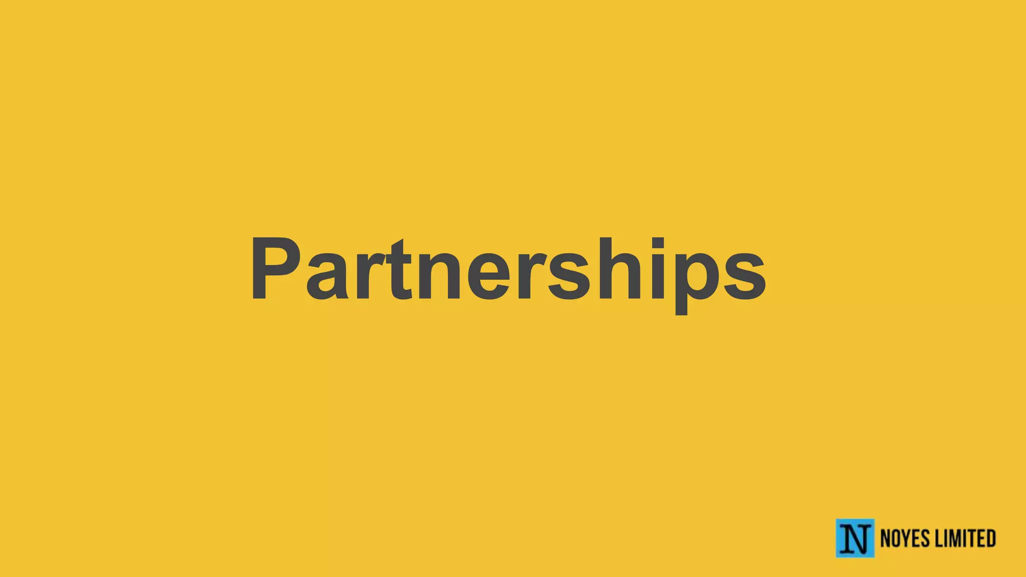 Partnerships
 