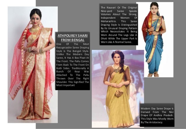 Draping Styles Of Saree And Lehenga