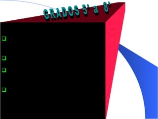 Sujeta inadecuadamente el lápiz R ecordar datos.   D ificultades para hacer amigos.   C omprender el lenguaje corporal y las expresiones de la cara.   GRADOS 5° a  8° 