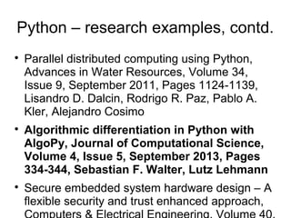 Some examples of Open Source computational tools for researchers | PPT