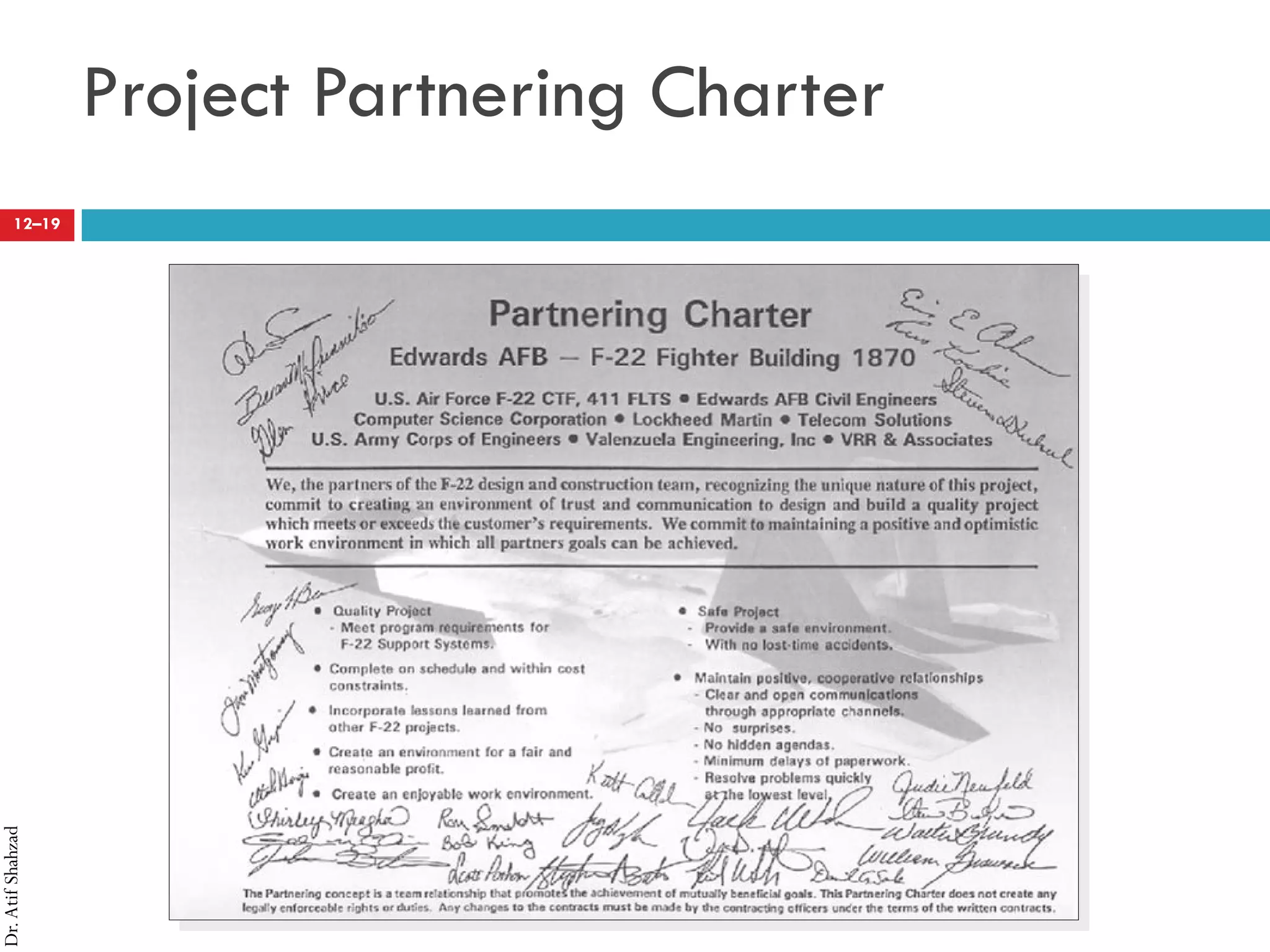 Dr.AtifShahzad
12–19
Project Partnering Charter
 