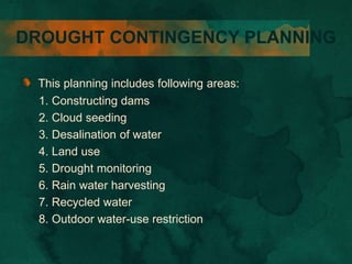 Draught management & water harvesting | PPSX