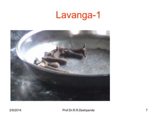 Lavanga-1

2/9/2014

Prof.Dr.R.R.Deshpande

7

 