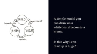 01
WORLD IA DAY 2017
A simple model you
can draw on a
whiteboard becomes a
meme.
Is this why Lean
Startup is huge?
 