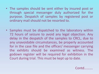 Drawal of samples, storage, disposal of narcotics drugs.ppt
