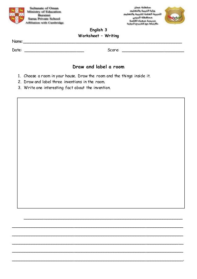 Think, Draw and Write Worksheets
