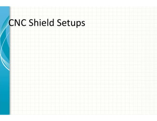 CNC Shield Setups
 