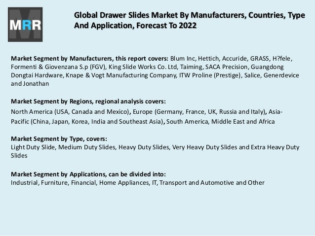 Global Drawer Slides Market Opportunities Growth And Key Manufacture