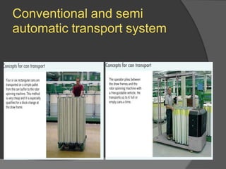 Conventional and semi
automatic transport system
 