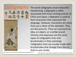 Introduction Word In Calligraphy Introduction to Drawing | PPTX
