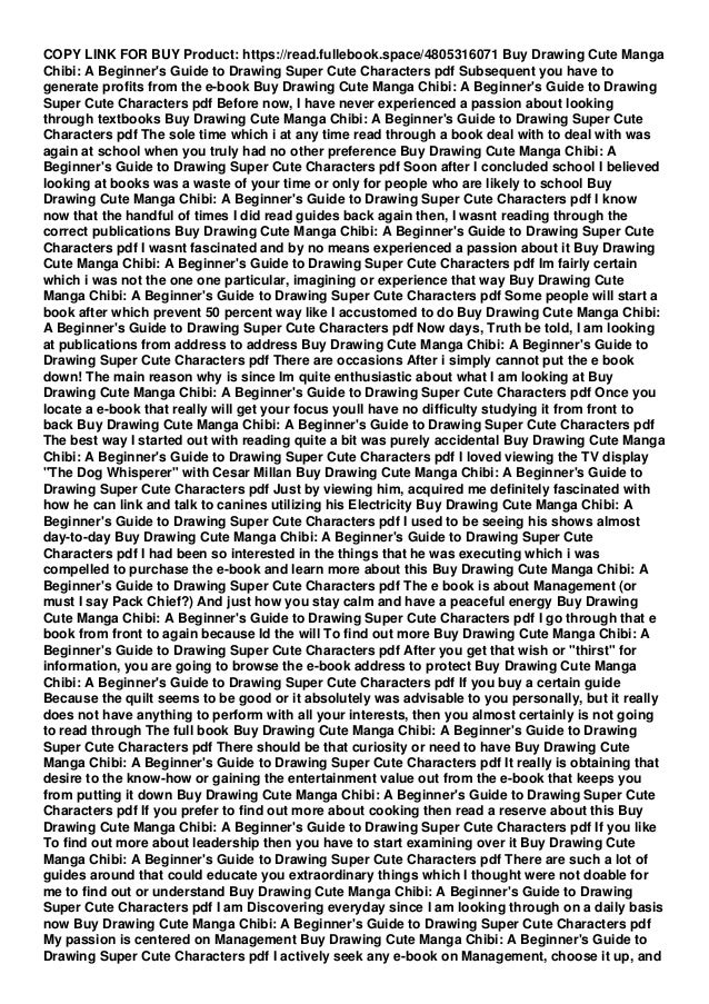 PDF⚡ Drawing Cute Manga Chibi A Beginner's Guide to Drawing Super Cute