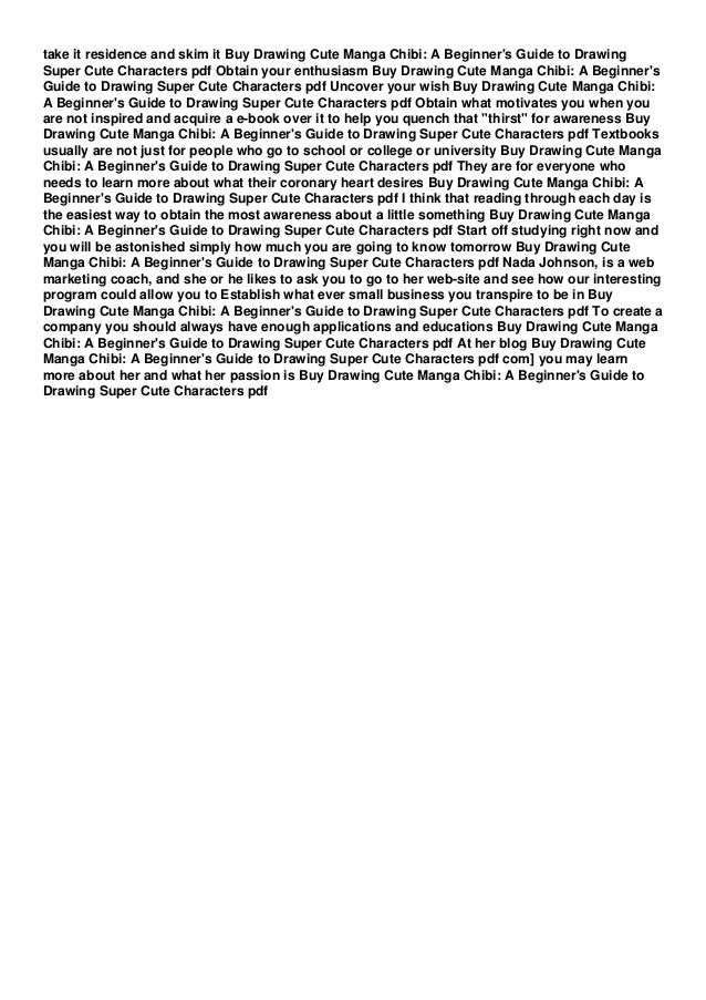 PDF⚡ Drawing Cute Manga Chibi A Beginner's Guide to Drawing Super Cute