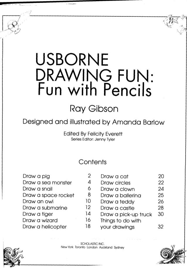 Drawing Fun With Pencils Usborne Viny