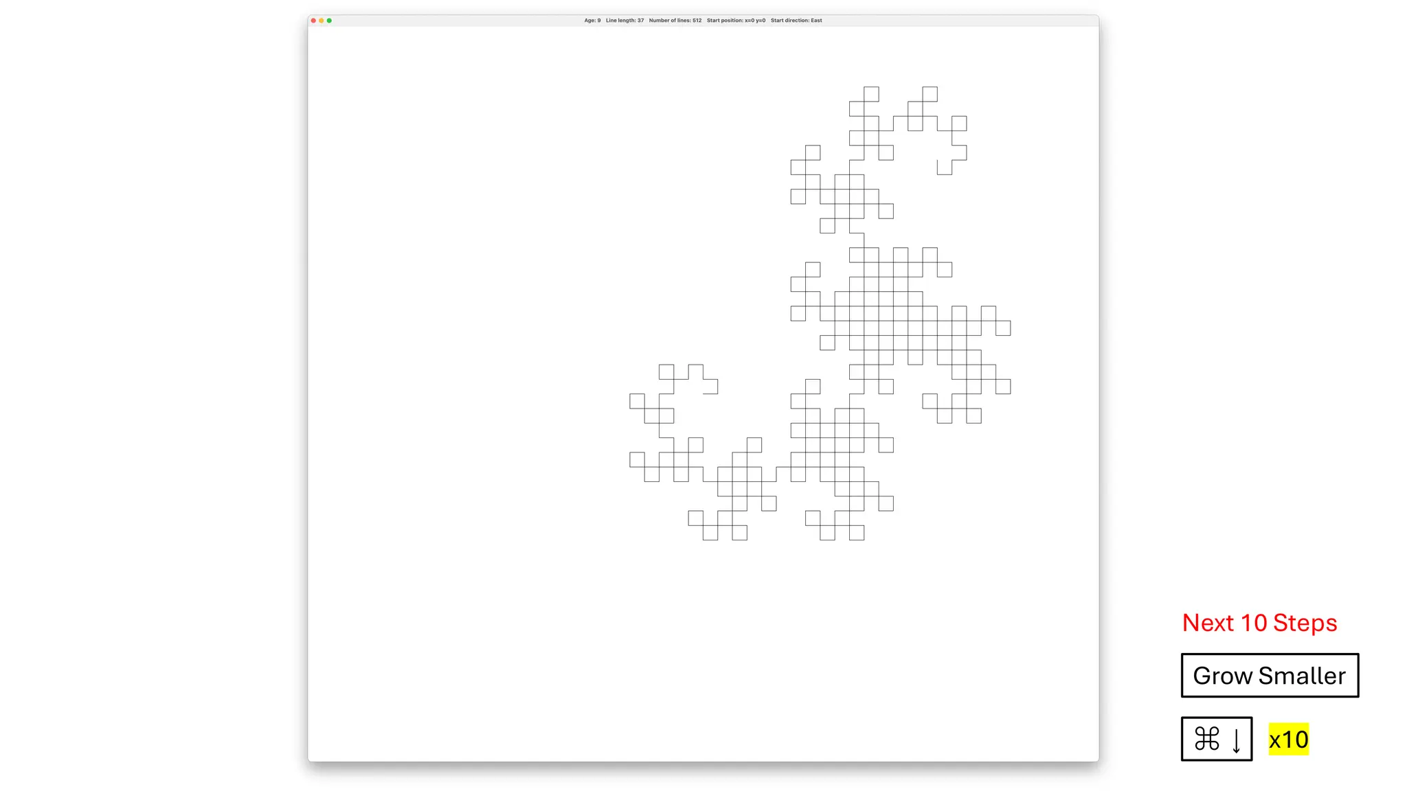 Next 10 Steps
Grow Smaller
⌘ ↓ x10
 
