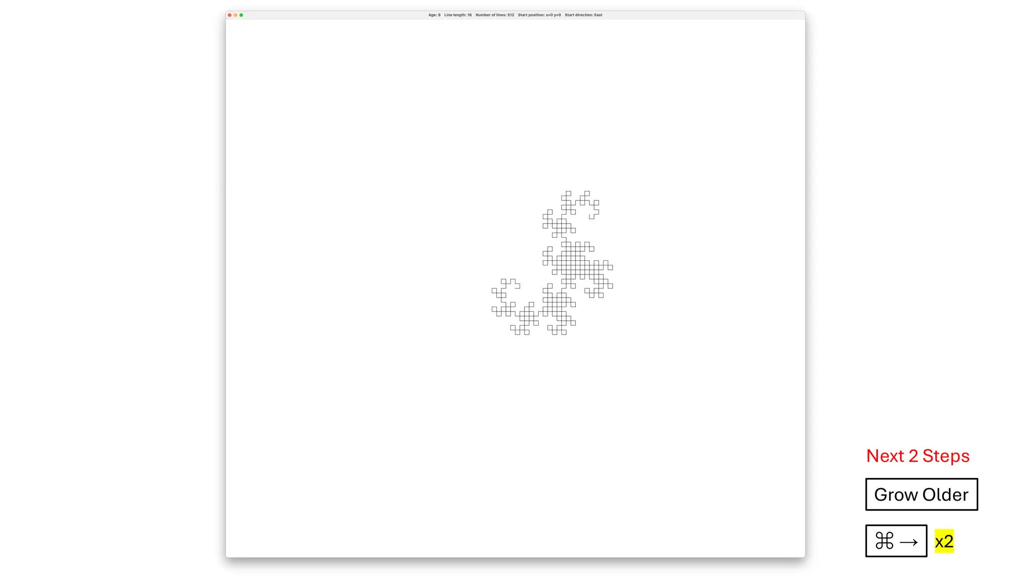 Next 2 Steps
Grow Older
⌘ → x2
 