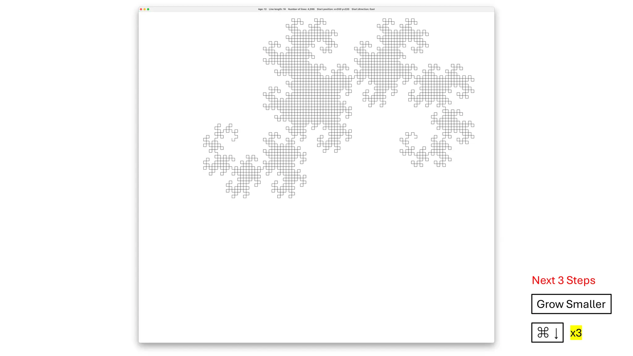 Next 3 Steps
Grow Smaller
⌘ ↓ x3
 
