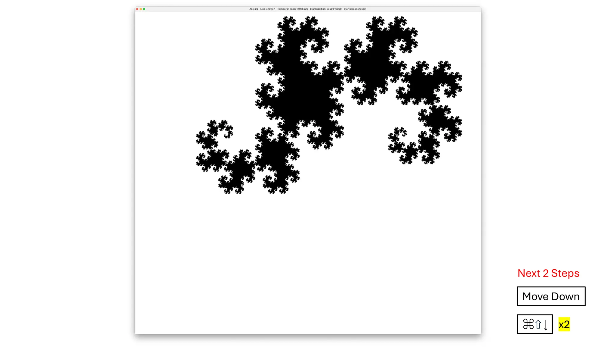 Next 2 Steps
Move Down
⌘⇧ ↓ x2
 