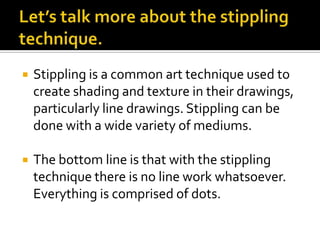 Stippling Value Example Creating Value with Line Strokes powerpoint | PPTX