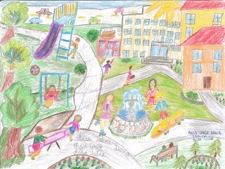 Samples of URBACT Children Drawing Contest “Draw Your Ideal City” 