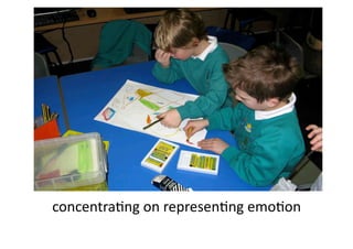 concentra<ng on represen<ng emo<on 
 