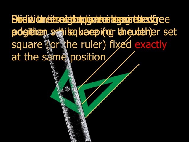 Drawing Parallel Lines With Set Squares : Drawing parallel lines using set squares