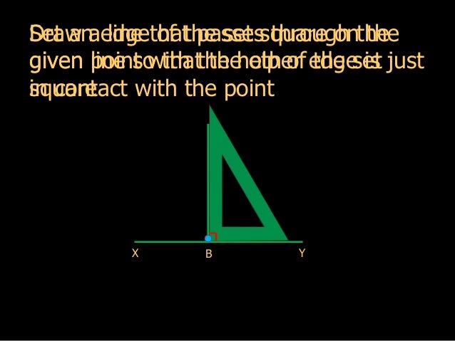 Drawing Parallel Lines With Set Squares : Drawing perpendicular lines using a set square