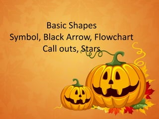 Basic Shapes Symbol, Black Arrow, Flowchart Call outs, Stars