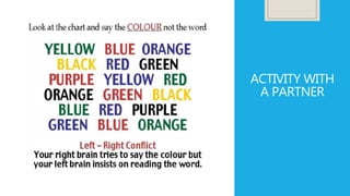 ACTIVITY WITH
A PARTNER
 