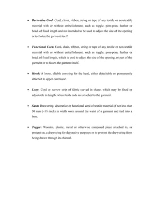 Drawstring hazards | DOC