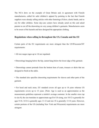 Drawstring hazards | DOC