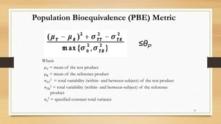 Bioequivalence of Highly Variable Drug Products