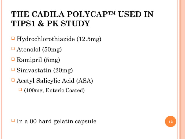 Polypill for primary and secondary preventions of cardiovascular | PPT