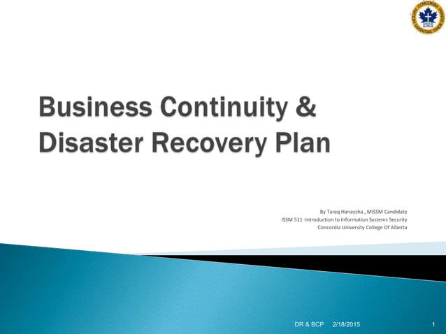 Business continuity & Disaster recovery planing | PPTX | Business ...