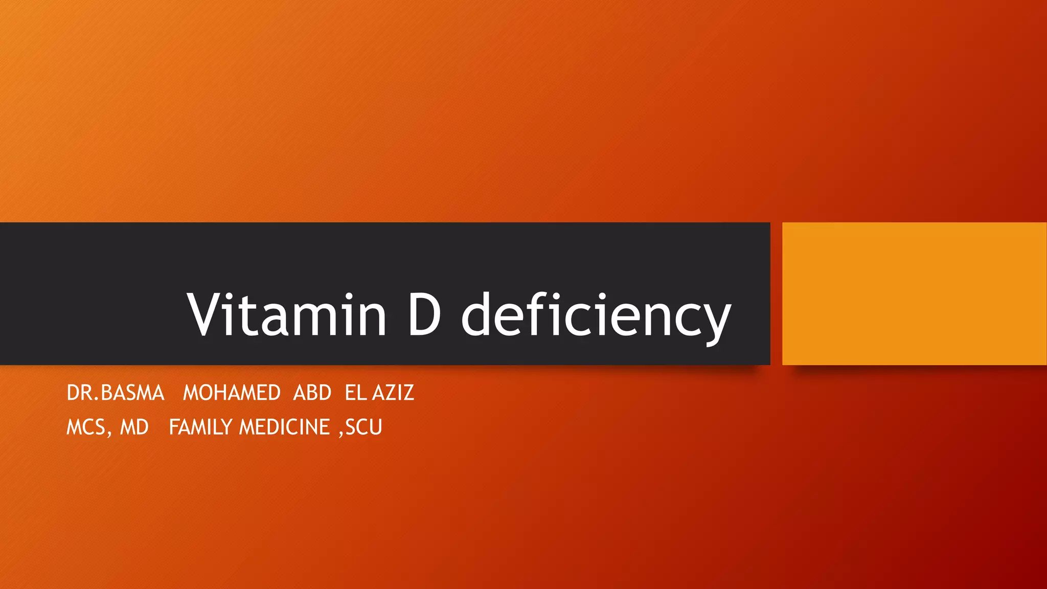 vitamin D deficiency PPT
