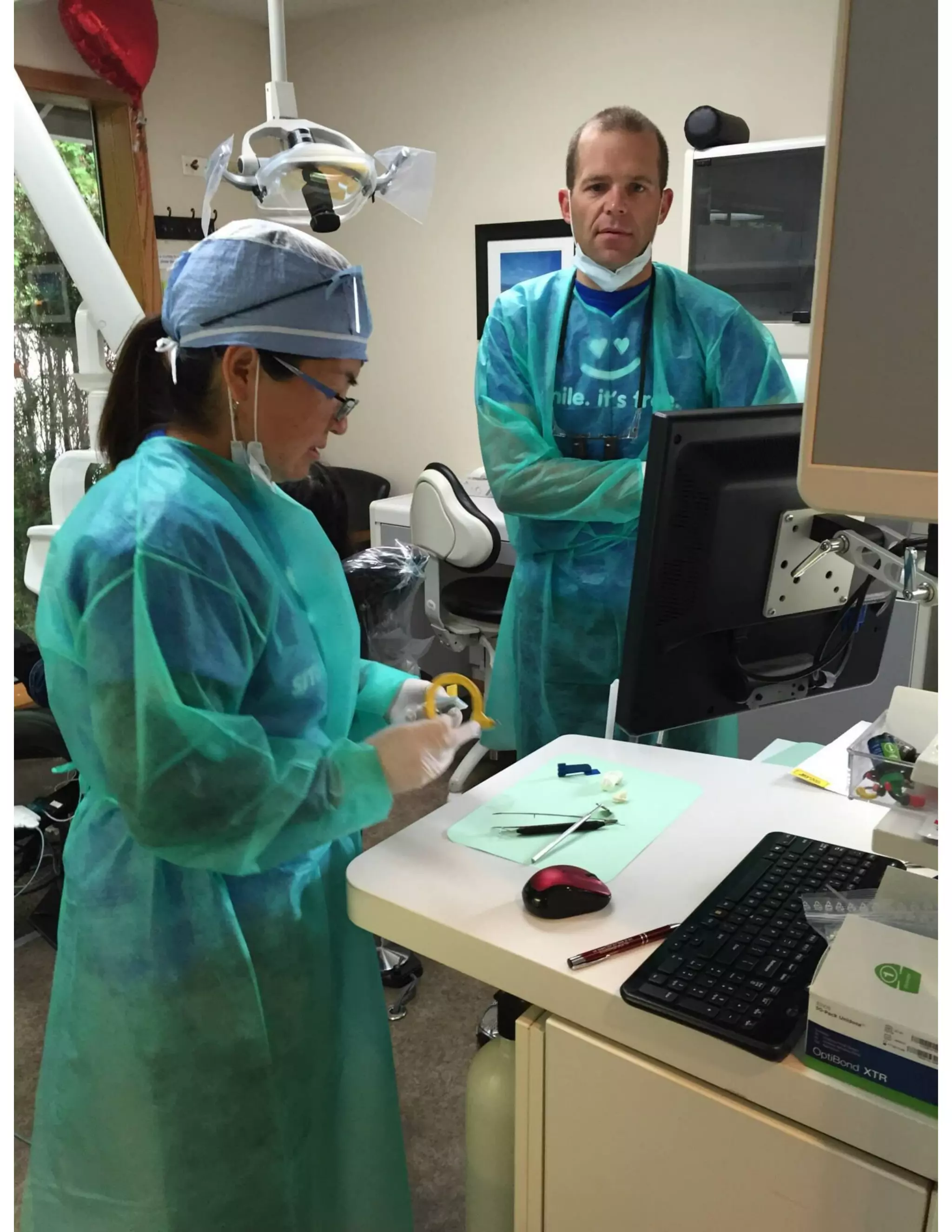 Dr Bradley Gillespie planning dental crown procedure at Gillespie ...